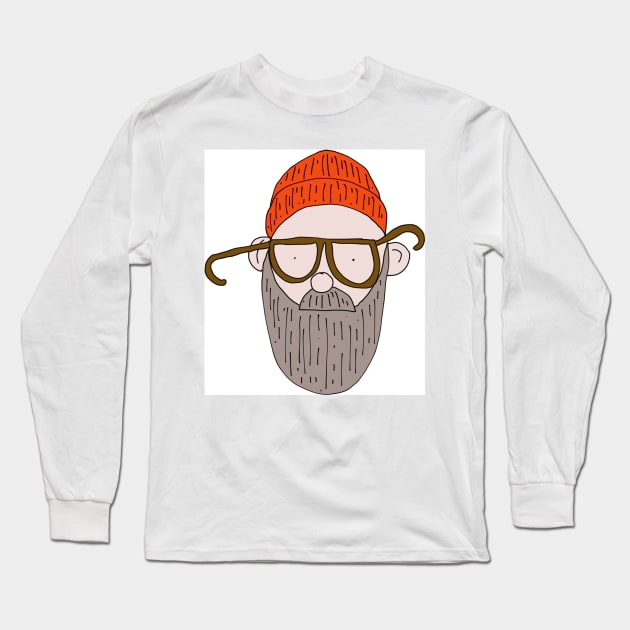 Bit of a Hipster Long Sleeve T-Shirt by Jonesyinc